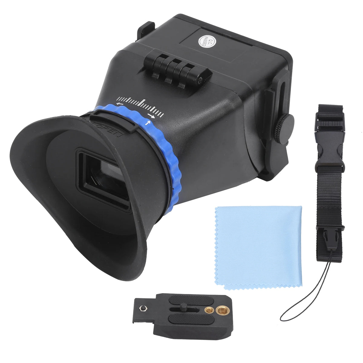 ST-1 Camera Viewfinder 3x Magnifier for 3"/3.2" LCD Screens Camera Viewfinder Qst black