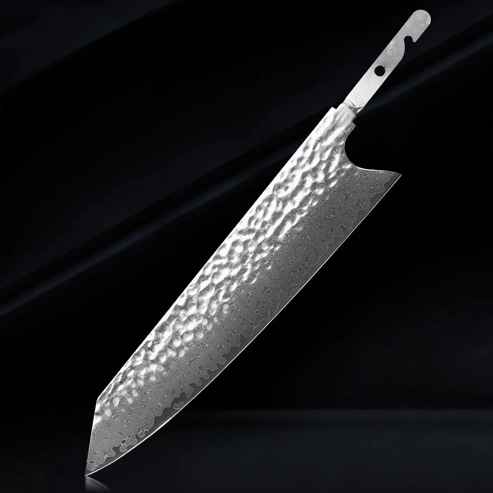 TURWHO Damascus VG10 Knife Blank Blade – DIY Kitchen Knife Knife Blank Blade Qst 8 inch Chef