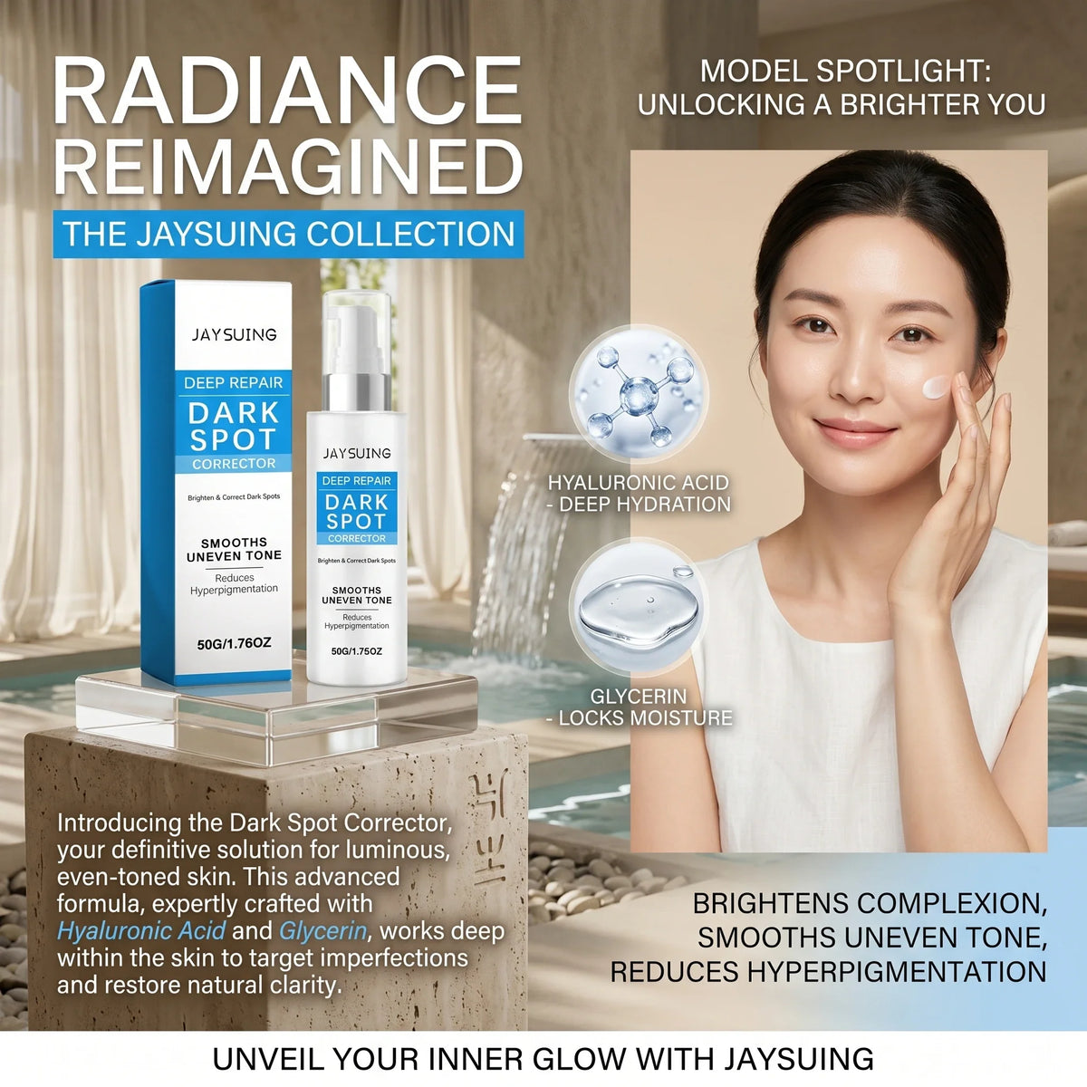 Jaysuing Brightening Cream – Smooth Fine Lines & Firm Skin Brightening Face Cream Qme