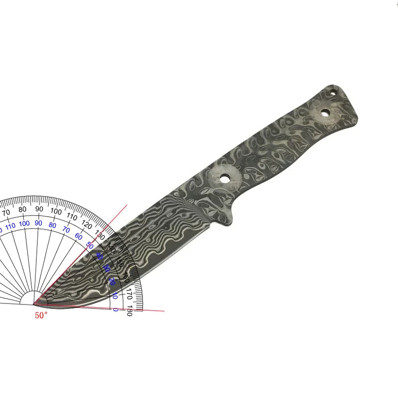 Swayboo VG10 Damascus Steel Knife Blank – DIY Fixed Blade Knife Blank Qst