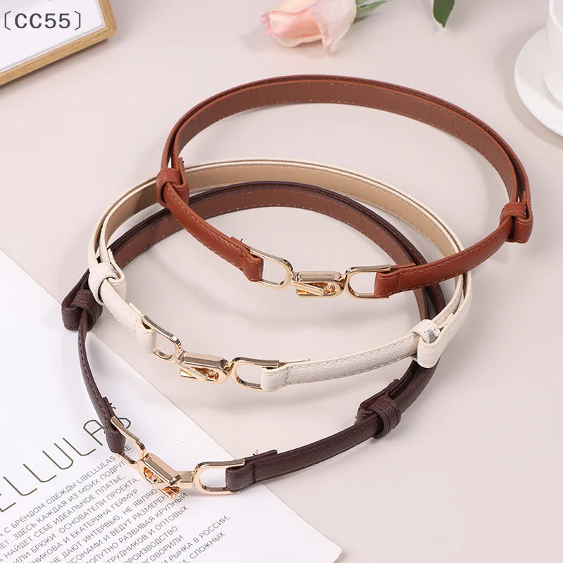 Women's PU Leather Corset Belt – Metal Buckle Waist Strap Women's Fashion Belt Qst