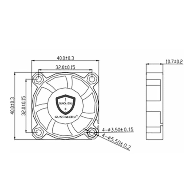 4010 DC Cooling Fan 5V 12V 24V LED Hydraulic Bearing 40mm DC Cooling Fan Qme