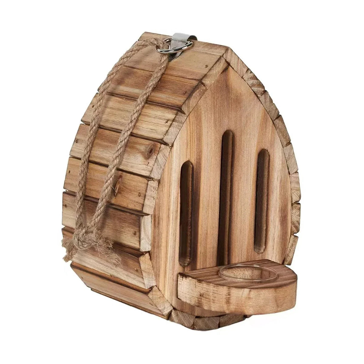 Wooden Butterfly House & Feeder 2-in-1 | Hangable Garden Habitat Butterfly House Feeder Qme 1PCS