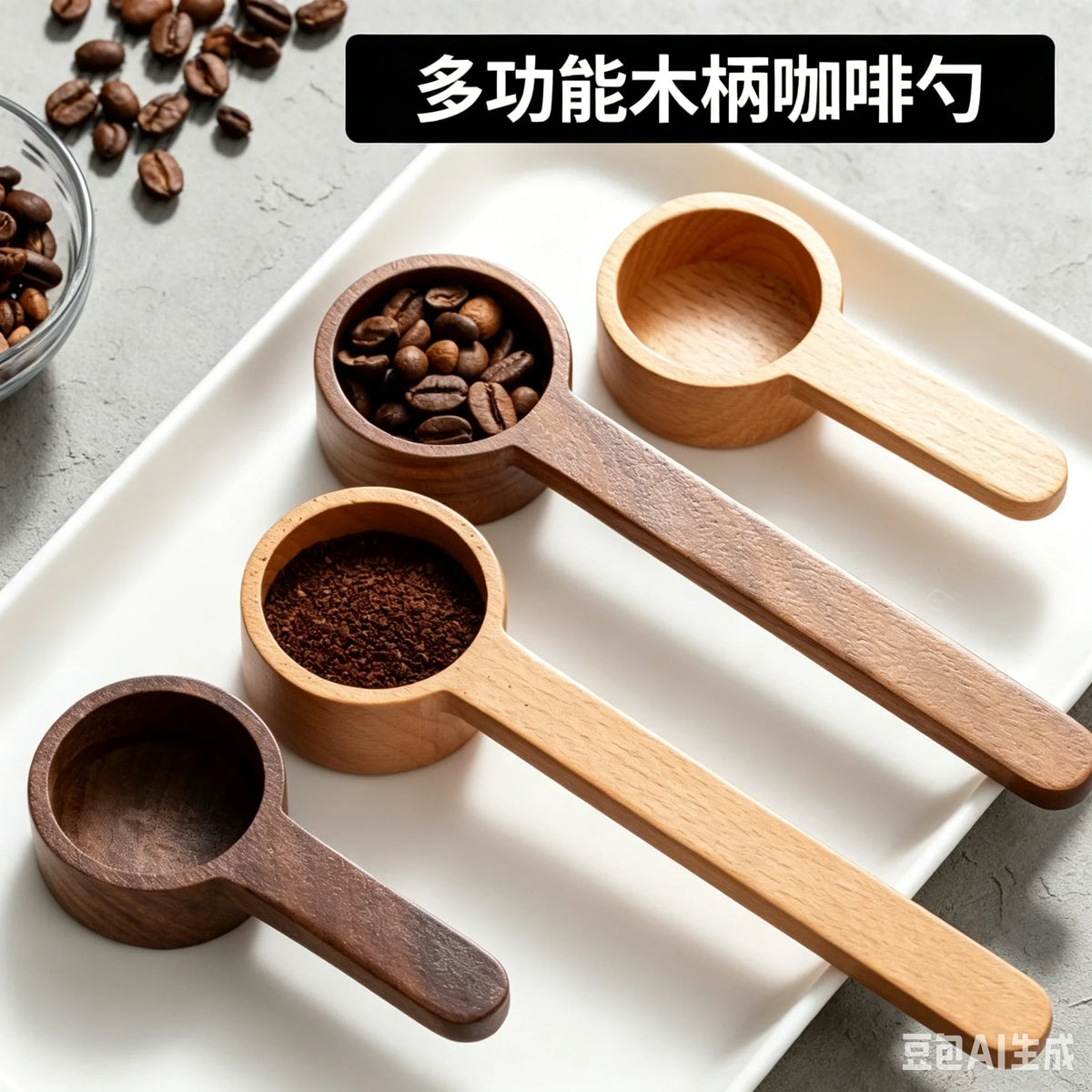 Black Walnut Wood Coffee Measuring Spoon – Precise Gram Scoop Coffee Measuring Spoon Qme
