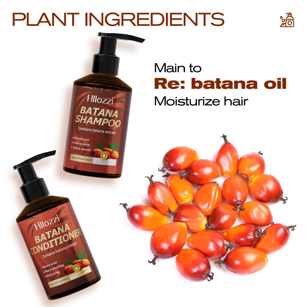 Hllozzi Batana Shampoo & Conditioner – All Hair Types Shampoo & Conditioner Qst