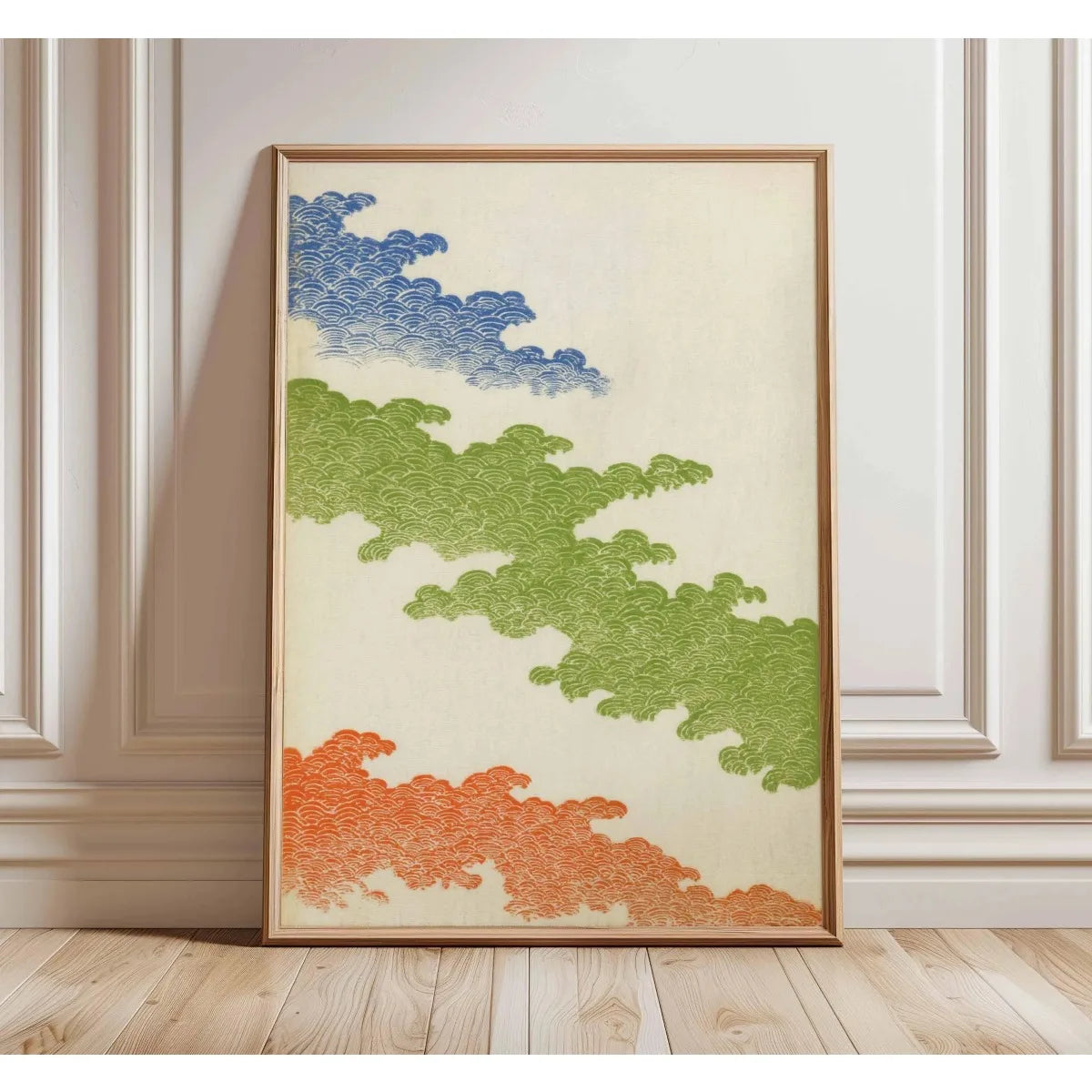 Japanese Retro Bonsai Canvas Print | Ukiyo-e Botanical Wall Art