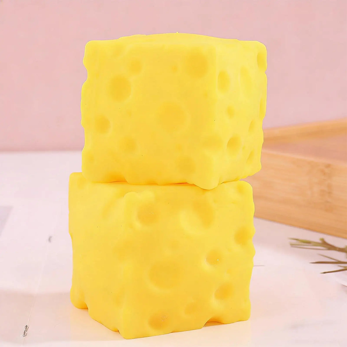Yellow Cheese Squeeze Fidget Cube | Silicone Sensory Toy Squeeze Fidget Toy Qme
