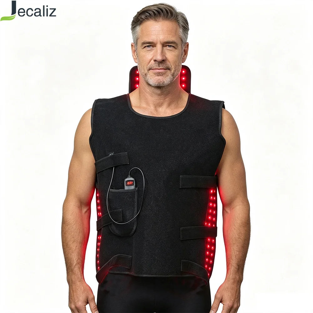Red Light Therapy Vest 660nm 850nm – 750 LED Wearable Wrap Light Therapy Vest Qst