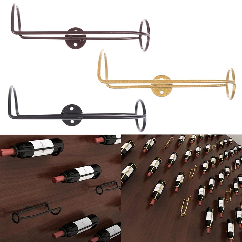 Wall-Mounted Iron Wine Holder – Bar & Champagne Display Rack Wine Bottle Holder Qst