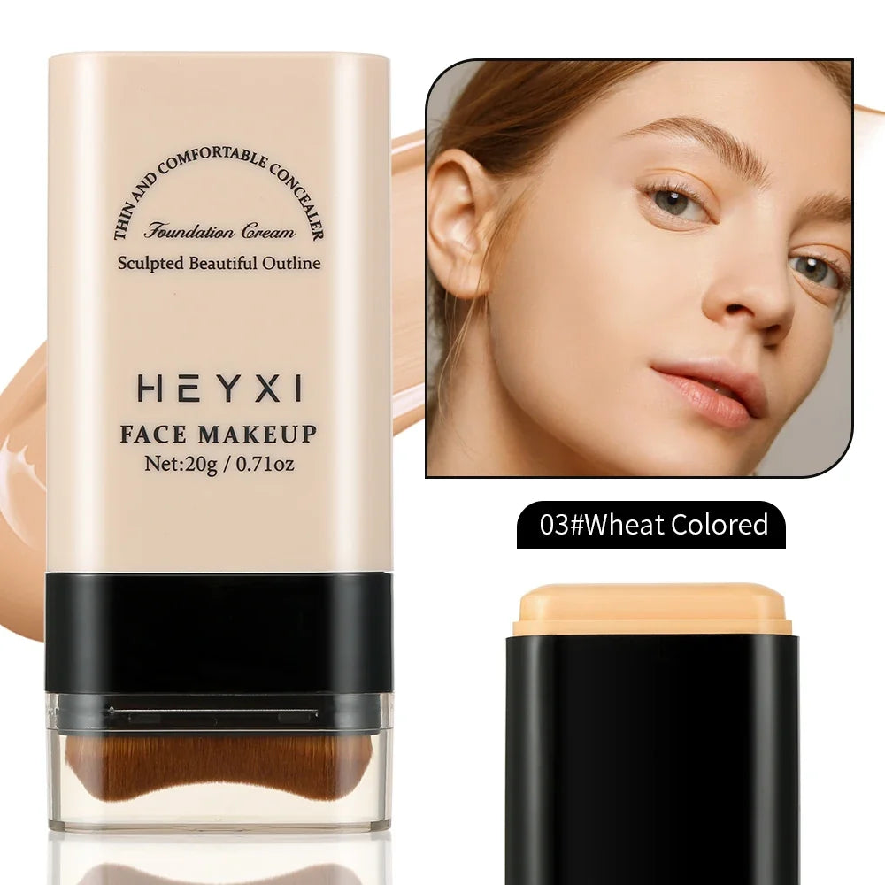 Qme Moisturizing Foundation Stick – Long-Lasting, No-Dry Formula Foundation Stick Qme 03 Wheat Colored