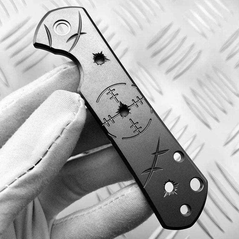 Titanium Alloy Knife Handle Scale Patch – Sanrenmu Land 812 Knife Handle Scale Qst