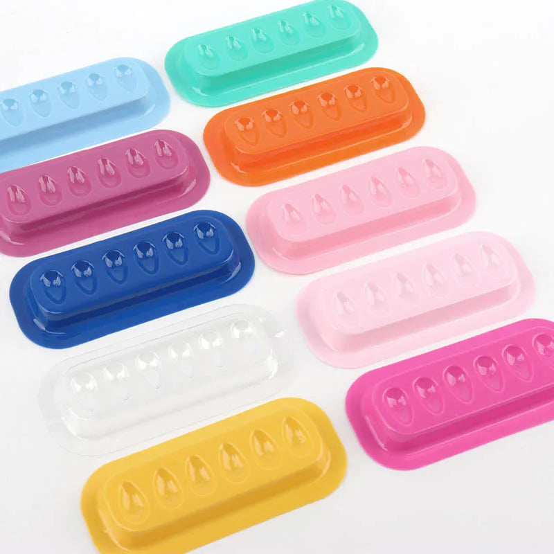 Self-Adhesive Lash Extension Glue Tray Wells & Fan Maker 100pc Lash Extension Tool Qme