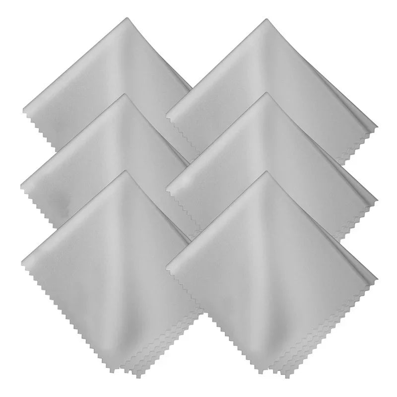 Microfiber Eyeglass Lens Cleaning Cloth – Double-Sided Lens Cleaning Cloth Qme Grey 10Pcs