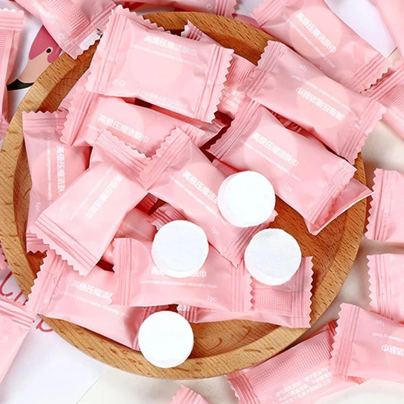20 Mini Compressed Disposable Towel Capsules – Face & Travel Compressed Towel Capsules Qme