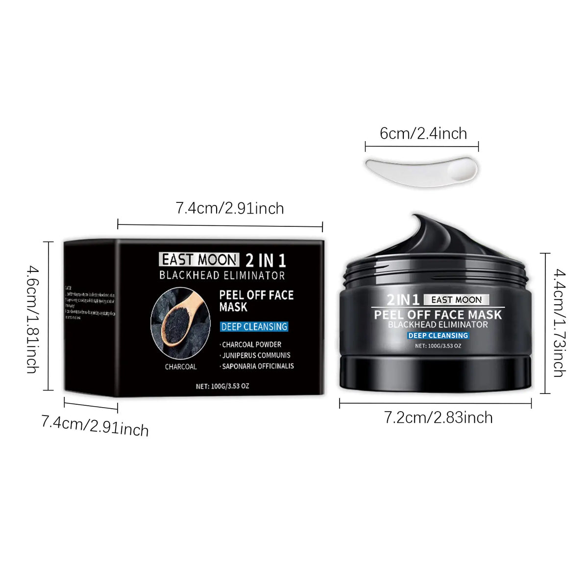 Bamboo Charcoal Blackhead Remover Peel-Off Mask | Qme Peel-Off Face Mask Qme