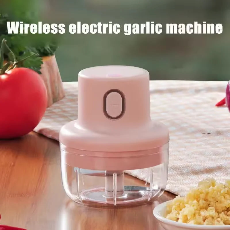 Electric Garlic Crusher USB Wireless Mini Food Chopper Electric Food Chopper Qst