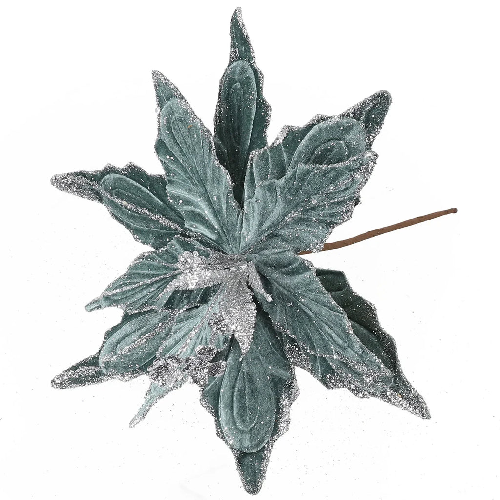 Glitter Artificial Poinsettia Flowers Christmas Tree Decorations Artificial Christmas Flowers Qme