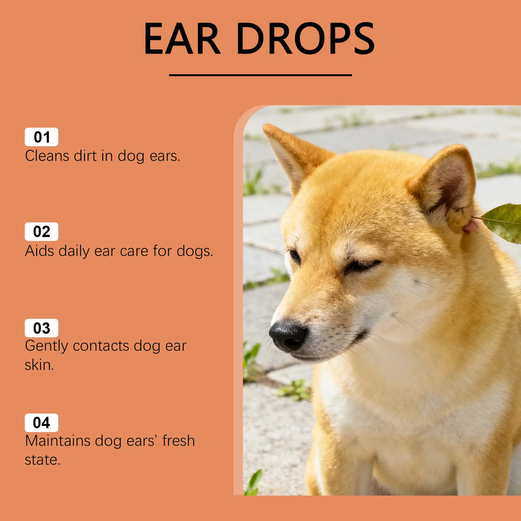 Pet Ear Cleaning Drops for Dogs & Cats – Daily Ear Care Pet Ear Cleaner Qst