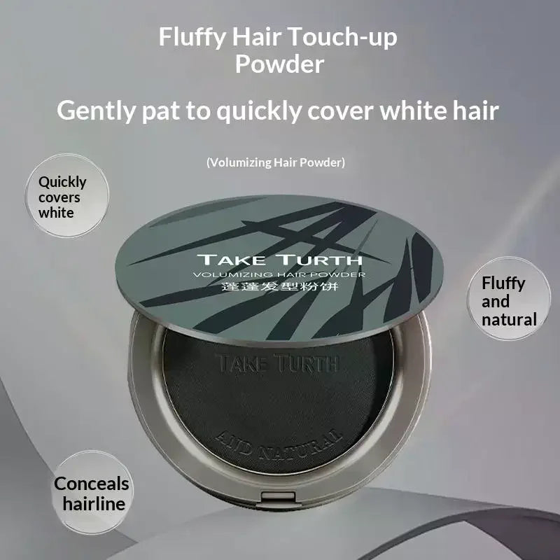 Sweat-Proof Gray Coverage Hair Powder | Black & Brown Hair Coverage Powder Qme