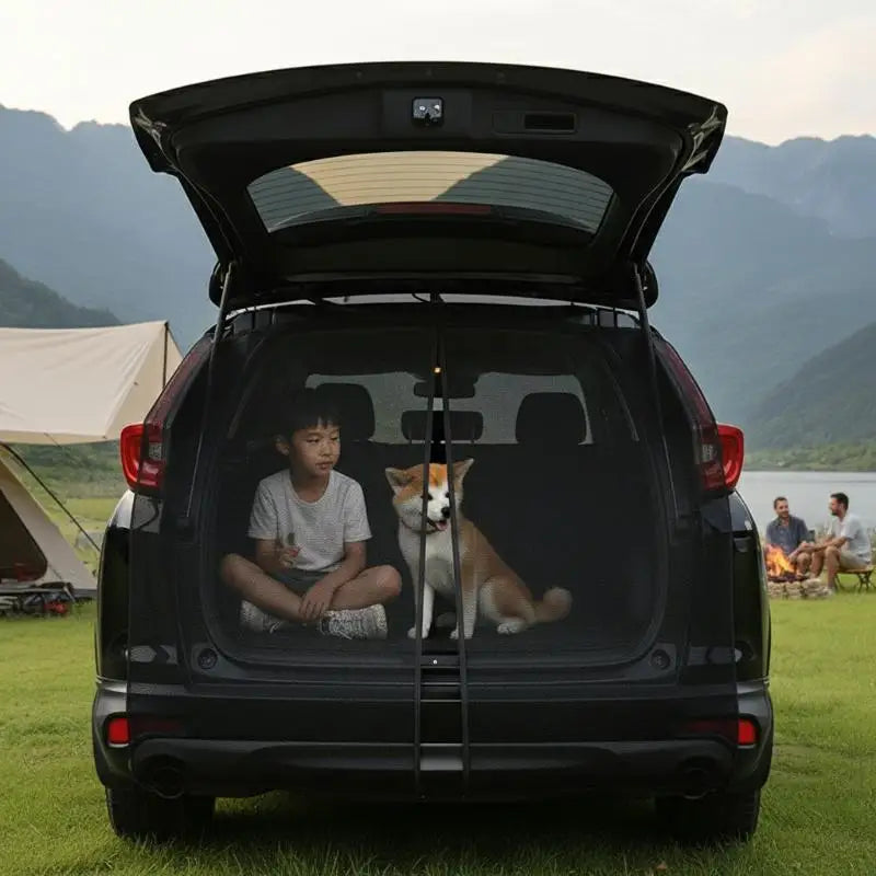 Magnetic Trunk Mesh Screen – SUV & RV Tailgate Mosquito Net Tailgate Mesh Screen Qme