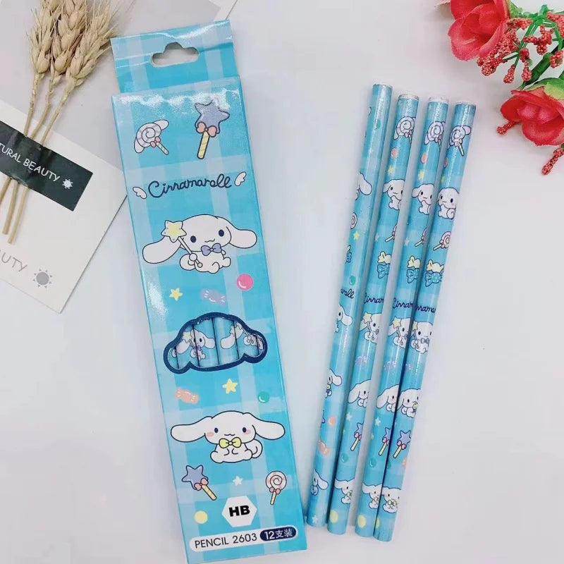 Kuromi Hello Kitty Pencil Case – Cute Cartoon Style, 6 Colors Cartoon Pencil Case Qme
