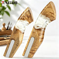 XITUO DIY Solid Wood & Resin Replacement Knife Handle Knife Handle Material Qst 2PCS Handle