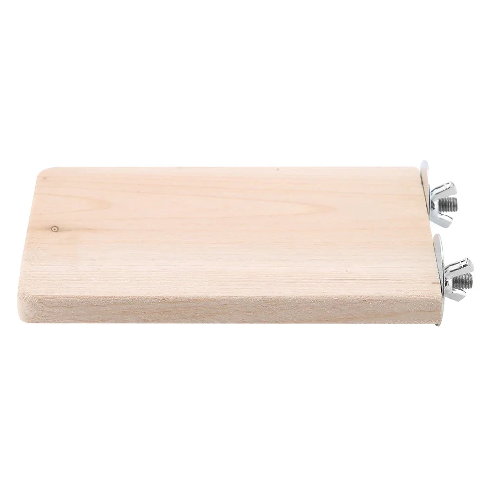 Natural Wood Climbing Platform Toy – Hamster & Guinea Pig Small Pet Climbing Toy Qme Dark Brown