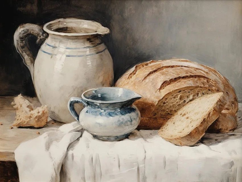 Vintage Food Still Life Canvas Wall Art for Kitchen Decor Canvas Wall Art Qst 3 20x30cm Unframed
