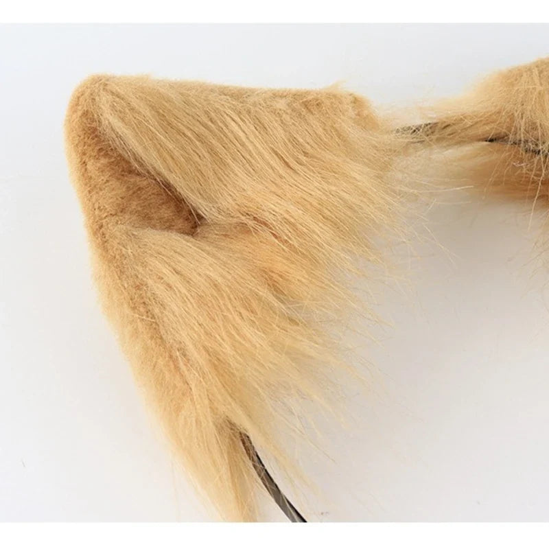 Handmade Cat Ear Headband & Fox Tail Cosplay Set | Anime Cosplay Accessory Set Qme