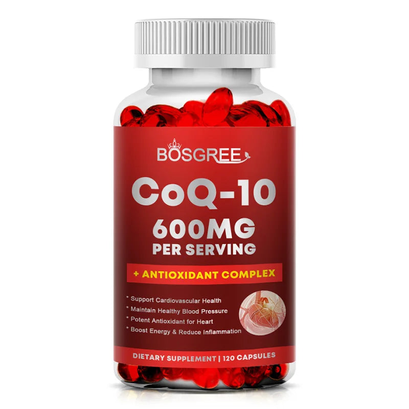 BOSGREE CoQ10 Capsules – High Absorption Coenzyme Q10 Supplement CoQ10 Supplement Qst 120 capsules 3 bottles