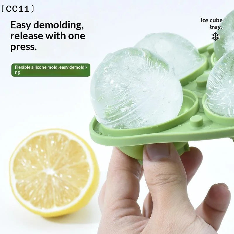 Large Round Sphere Silicone Ice Ball Mold Tray – 4 Holes Silicone Ice Ball Mold Qme