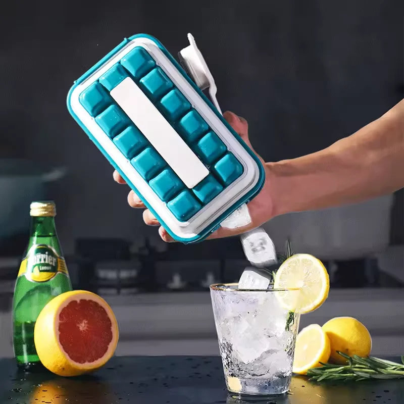Silicone Ice Hockey Puck Mold – 2-in-1 Ice Maker & Storage Ice Cube Mold Qst