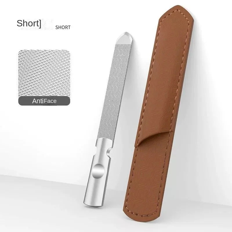 Double Sided Stainless Steel Nail File | Manicure & Pedicure Stainless Steel Nail File Qme Short