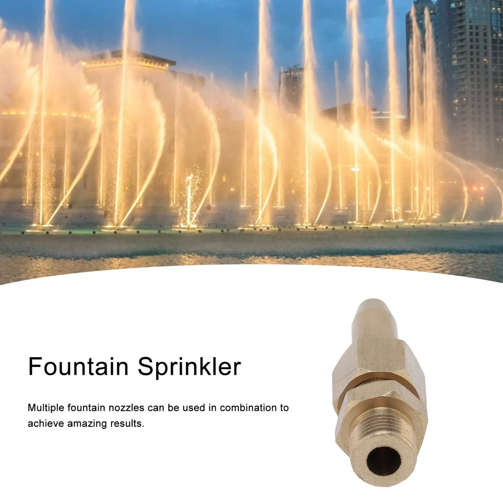 Brass Fountain Nozzle Adjustable Sprinkler Spray Head Fountain Spray Nozzle Qme