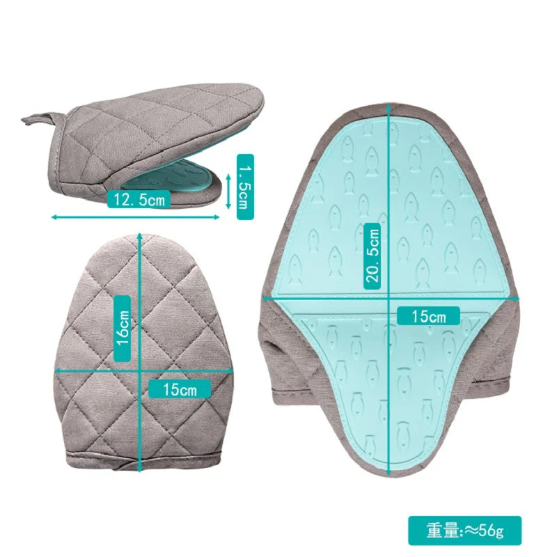Silicone Oven Glove – Heat-Resistant Non-Slip Kitchen Mitt Silicone Oven Mitt Qst