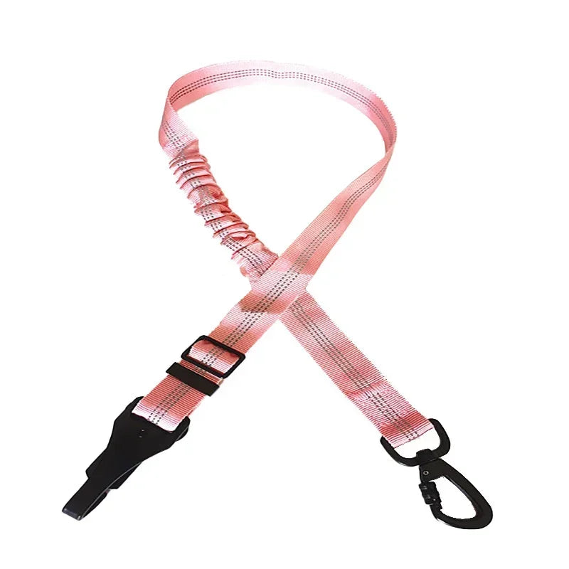 3-in-1 Adjustable Reflective Bungee Dog Car Safety Tether Dog Car Tether Qme