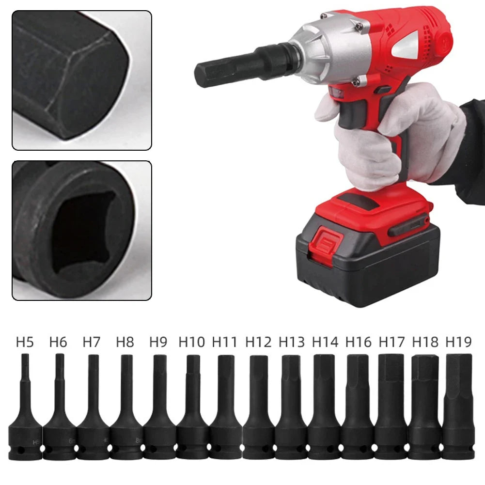 Electric Drill Socket Adapter – Hex Head Wrench, Chrome-Moly Steel Socket Adapter Qme