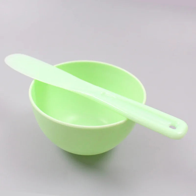 Silicone Face Mask Mixing Bowl & Brush Applicator Set Skincare Applicator Set Qme Green Set