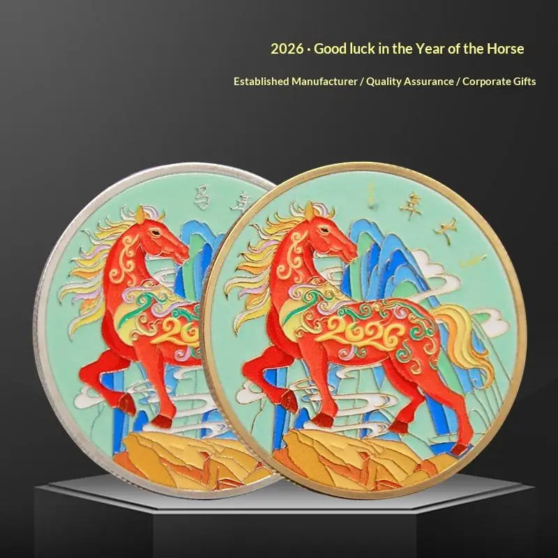 2026 Year of the Horse Chinese Zodiac Souvenir Coin Gift Souvenir Coin Qme