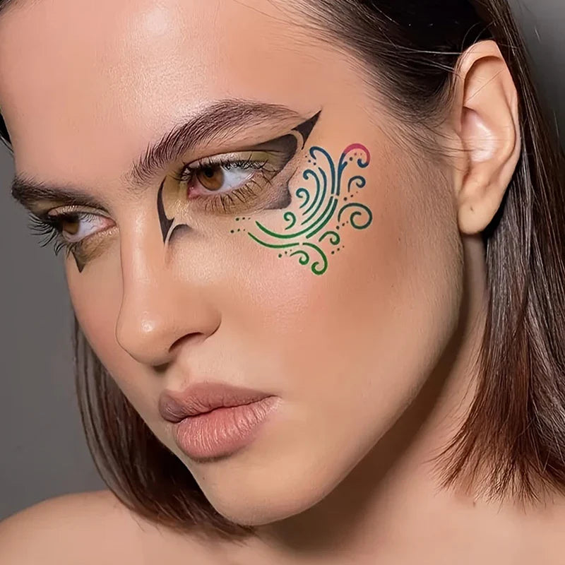 16-Piece Face Painting Stencils & Eyebrow Template DIY Kit Face Painting Stencil Kit Qme