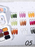 Solid Peelable UV LED Gel Nail Polish Palette – 9 Colors | Qme Gel Nail Polish Palette Qme 05