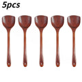 Wooden Spatula Set – 1, 3 & 5 Piece Long Handle Kitchen Tool Wooden Spatula Set Qme Wooden spatula 5pcs