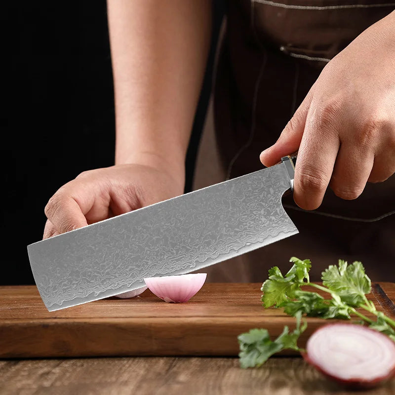 InLeung 67-Layer Damascus Steel Chef Knife Set – VG10 Kitchen Knife Set Qst