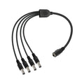 1-to-4 DC Power Splitter Cable 2-Core Wire for CCTV & Security DC Power Splitter Cable Qme DC 1 to 4