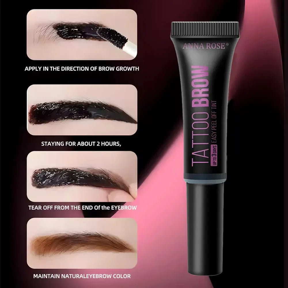3D Peel-Off Eyebrow Tint Gel – Waterproof Long-Lasting Brow Dye Eyebrow Tint Gel Qme
