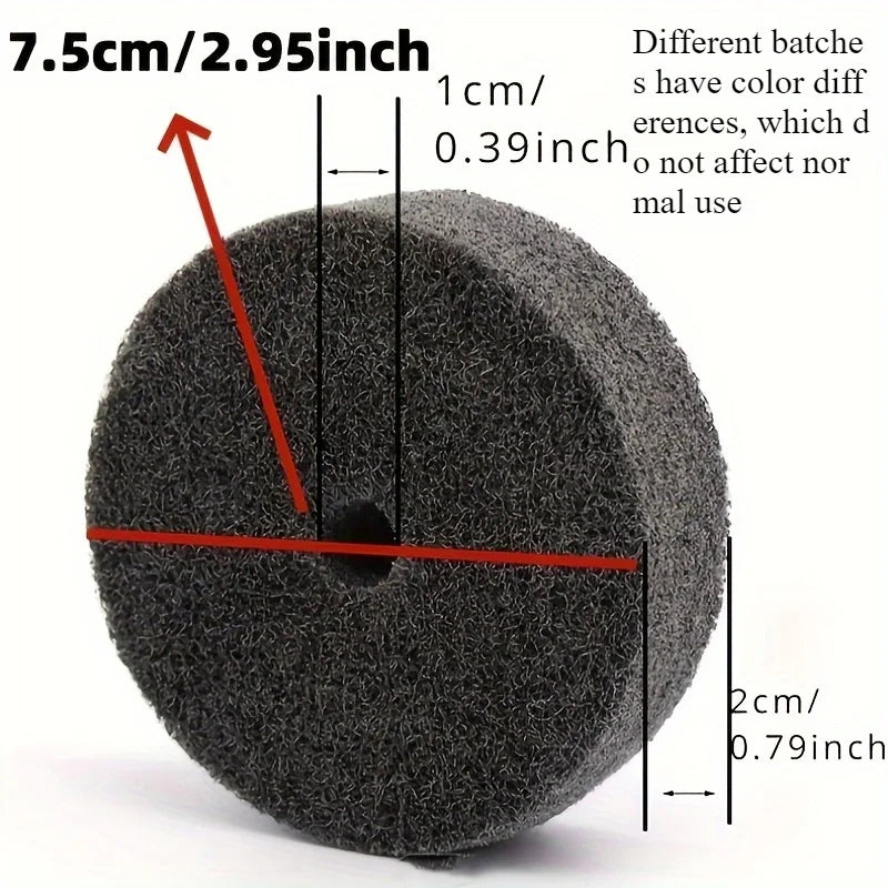 3-Inch Fiber Polishing Wheels 3/8" Bore – Grinder Replacement Polishing Wheel Qme