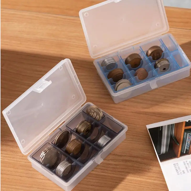 Coin Storage Box Blue Gray Inner Case | Coin Organizer Coin Storage Box Qme