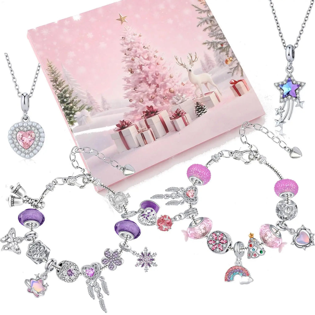 Christmas Advent Countdown Bracelet Kit – 29 Charm Beads Advent Bracelet Kit Qme