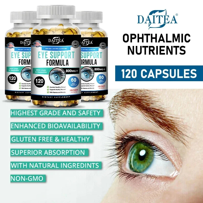 Lutein & Zeaxanthin 800mg Capsules – Eye & Vision Support Eye Health Supplement Qst