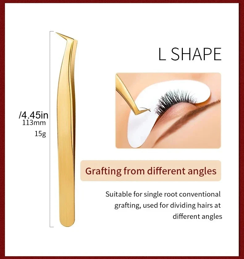 Stainless Steel Tweezers – Lash Extension & Nail Art Tool Lash & Nail Tweezers Qme